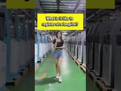 Cheque no quiosque do hospital