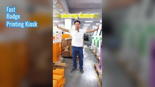 Check-in rápido de evento em quiosque com auto-crachá