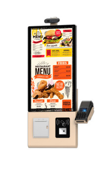 OEM 23.8 polegadas de ouro montado na parede de auto-encomenda de quiosque com pos Android/Windows