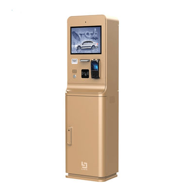 15 polegadas touch screen estacionamento quiosque de pagamento com intercom e construção de chapa de aço galvanizado