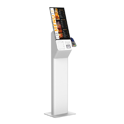Kiosco de auto-encomenda Android 21,5 polegadas de fast food impressora de tela sensível ao toque Kiosco de auto-encomenda