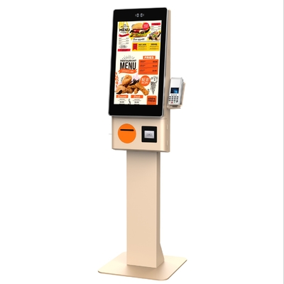 Fast Food & Restaurante Quiosque de auto-encomenda 23.8 polegadas touch display 80mm impressora térmica QR scanner