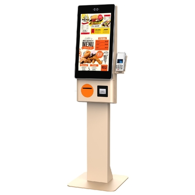 Máquina de pagamento por carteira por atacado com impressora e leitor de cartões, quiosque de pedidos de alimentos