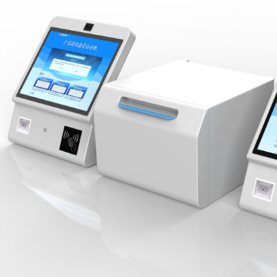 15.6''Government Self-Service Kiosk com NFC, QR Scanner e impressora A4