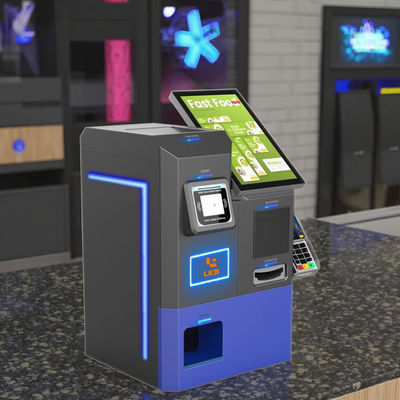 Quiosque de Pagamento em Dinheiro com Múltiplas Moedas LKS Desktop para Notas, Moedas e Dinheiro para Varejo, Lojas de Conveniência, Cafés e Restaurantes