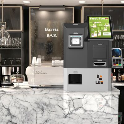 Dispensador de cartões Kiosco de autoatendimento opcional com escâner de código de barras Suporte 1D e leitor de cartões de identificação Opcional fornecendo auto-checkout